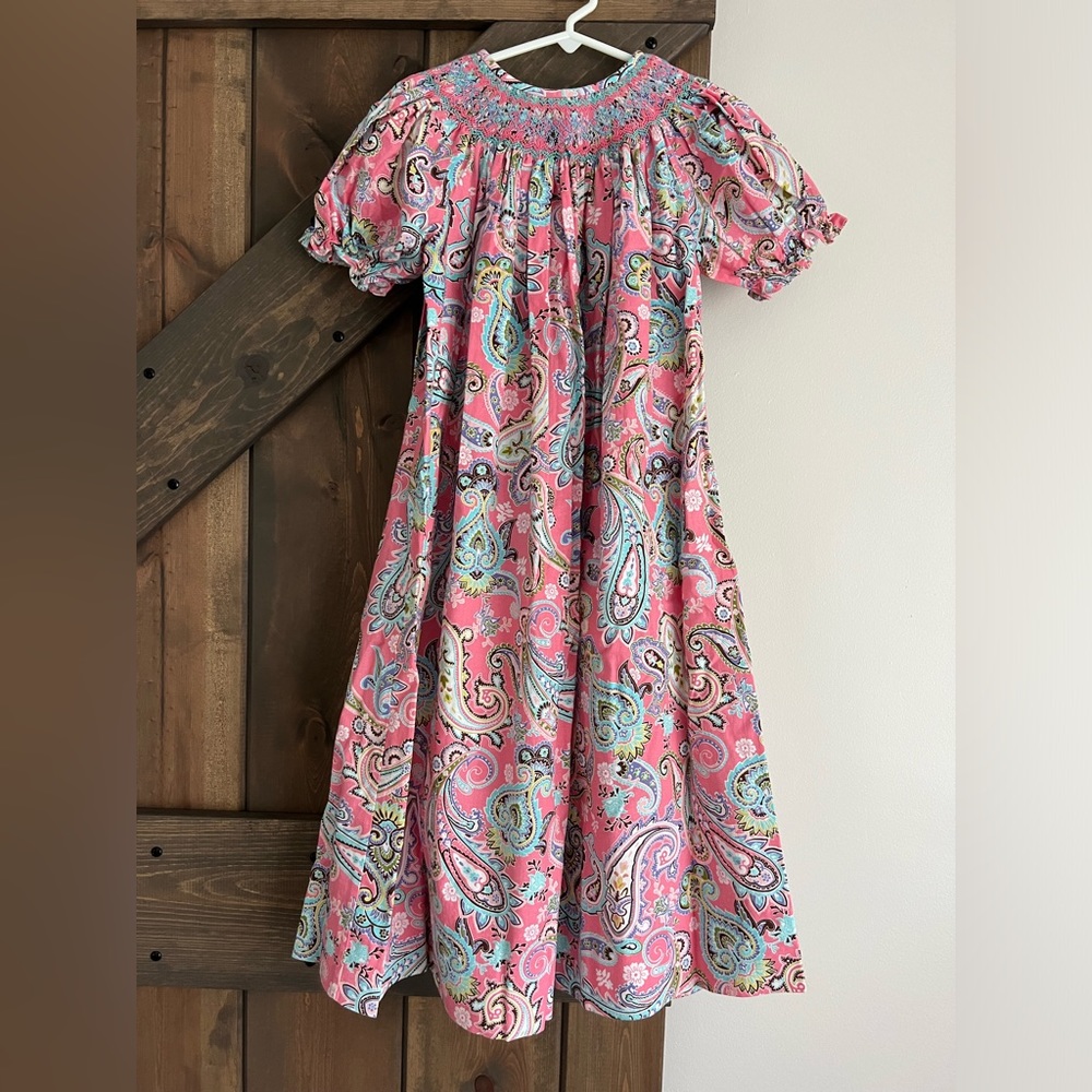 Amanda Remembered smocked paisley boutique maxi dress, girls size 6